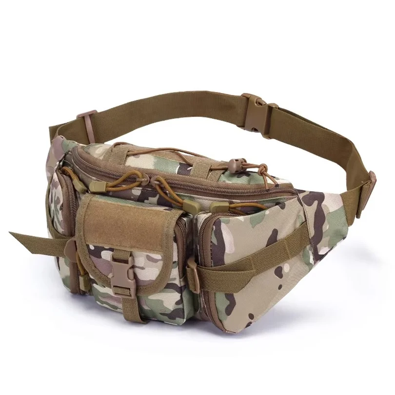 Outdoor sports waterproof wear-resistant tactical waist bag cycling hiking fishing multi-functional portable chest bag waist bag