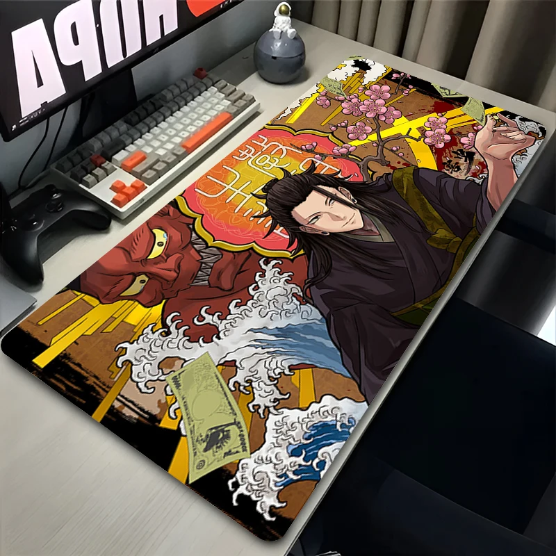 Large HD Mouse Pad Laptop Cool Anime Non Slip Keyboard Rug XXL J-jujutsu K-kaisen Mousepad PC Geto Suguru Gamer Cabinet Desk Mat