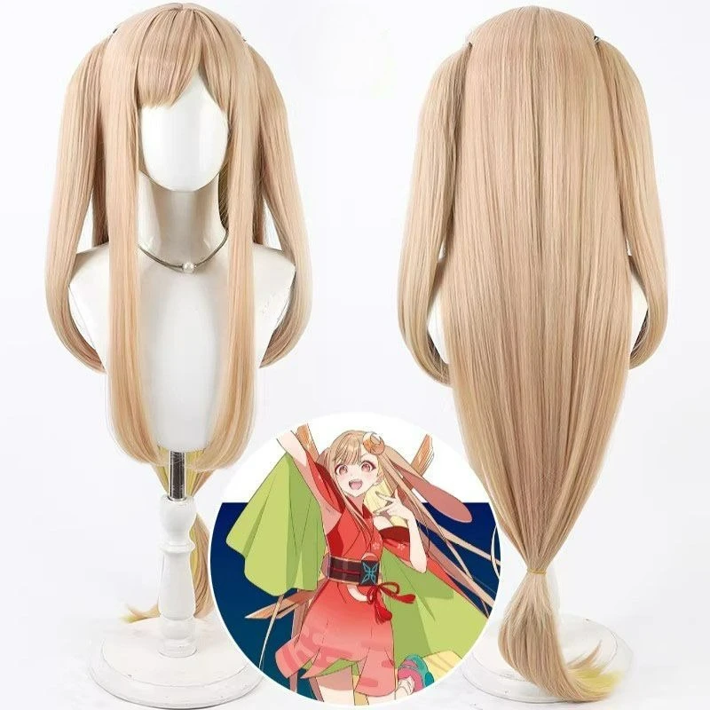 

Anime Cosmic Princess Kaguya Cosplay Wig Long Cartoon Wigs Heat Resistant Synthetic Hair Halloween Party Women Wigs +Wig Cap
