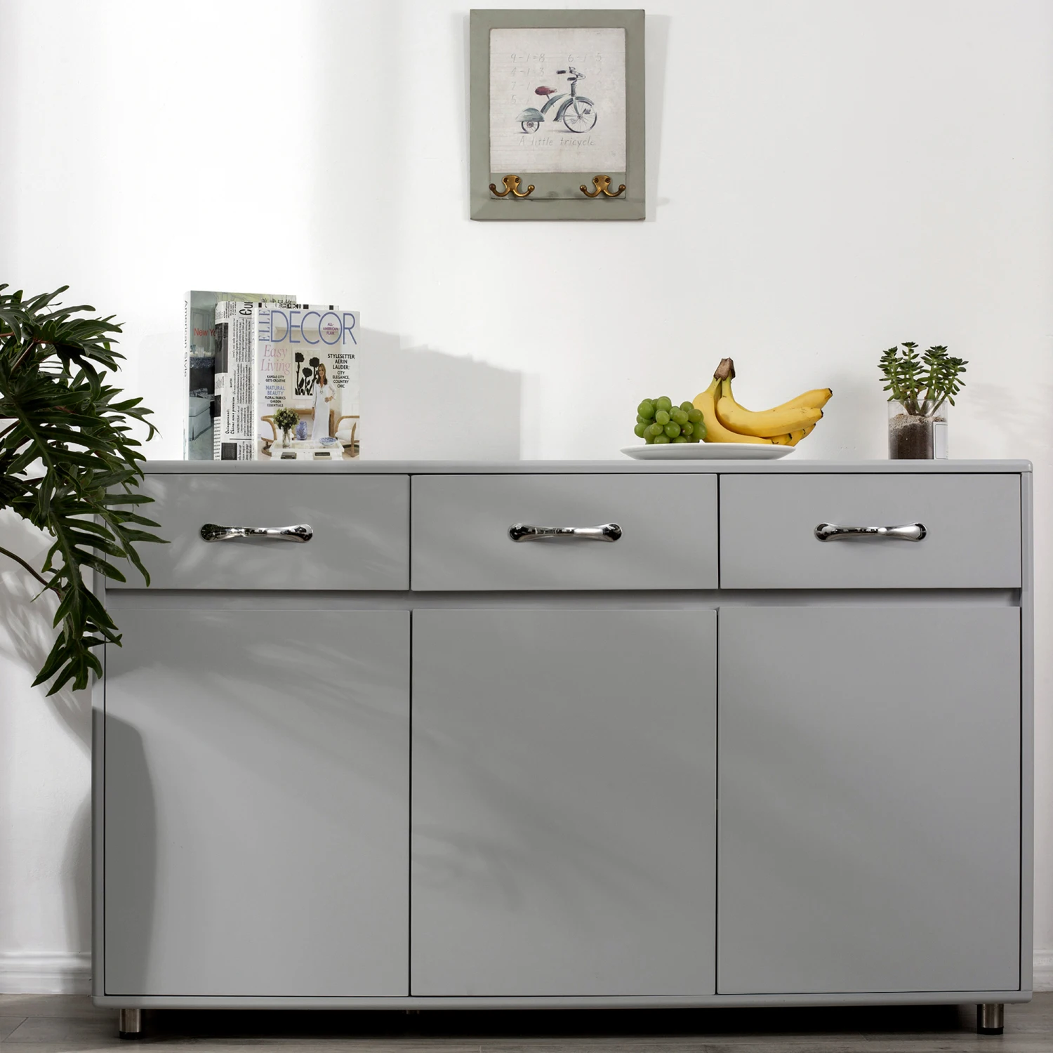 

Three Doors Side Table-Grey