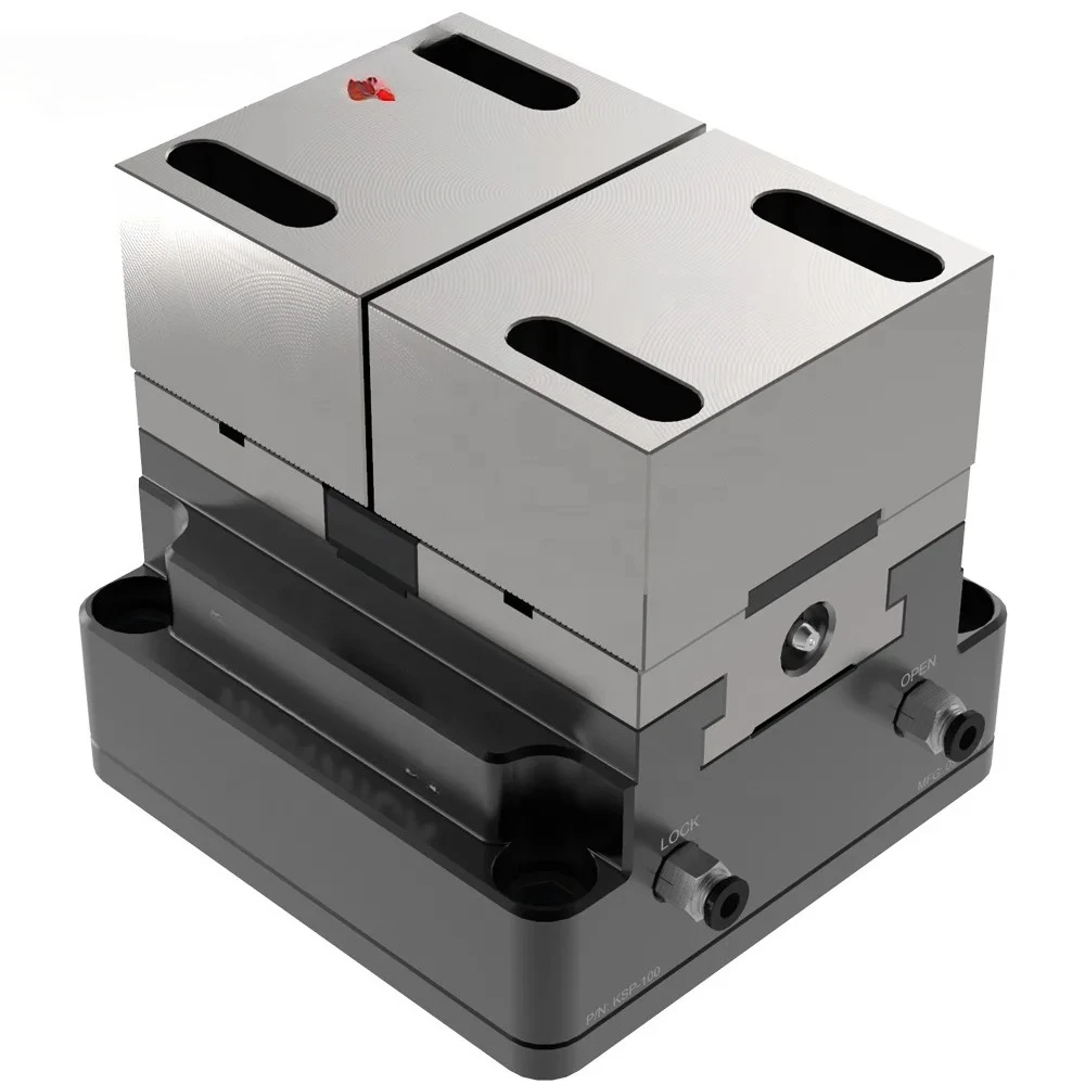 KSP-75 China Wholesale Self-centering  Precision air Pneumatic Concentric Vise Workholding for Vise Clamp Grip on Cnc Machine