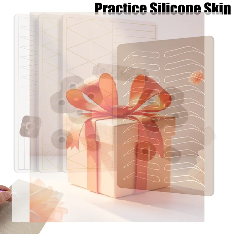 

Silicone Tattoo Practice Skin 3D Embroidery Practice Double Fake Tattoo Skin Microblading Permanent Makeup Tattoo Accessories