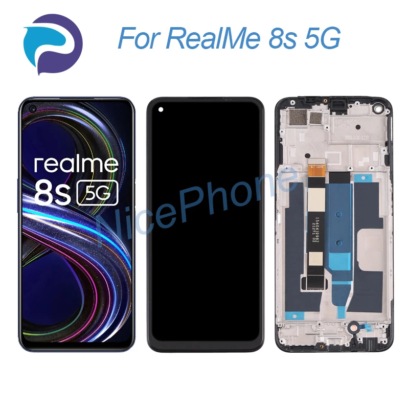 

Для RealMe 8S 5G ЖК-экран + сенсорный дигитайзер дисплей 2400*1080 RMX3381 для RealMe 8S 5G ЖК-экран дисплей