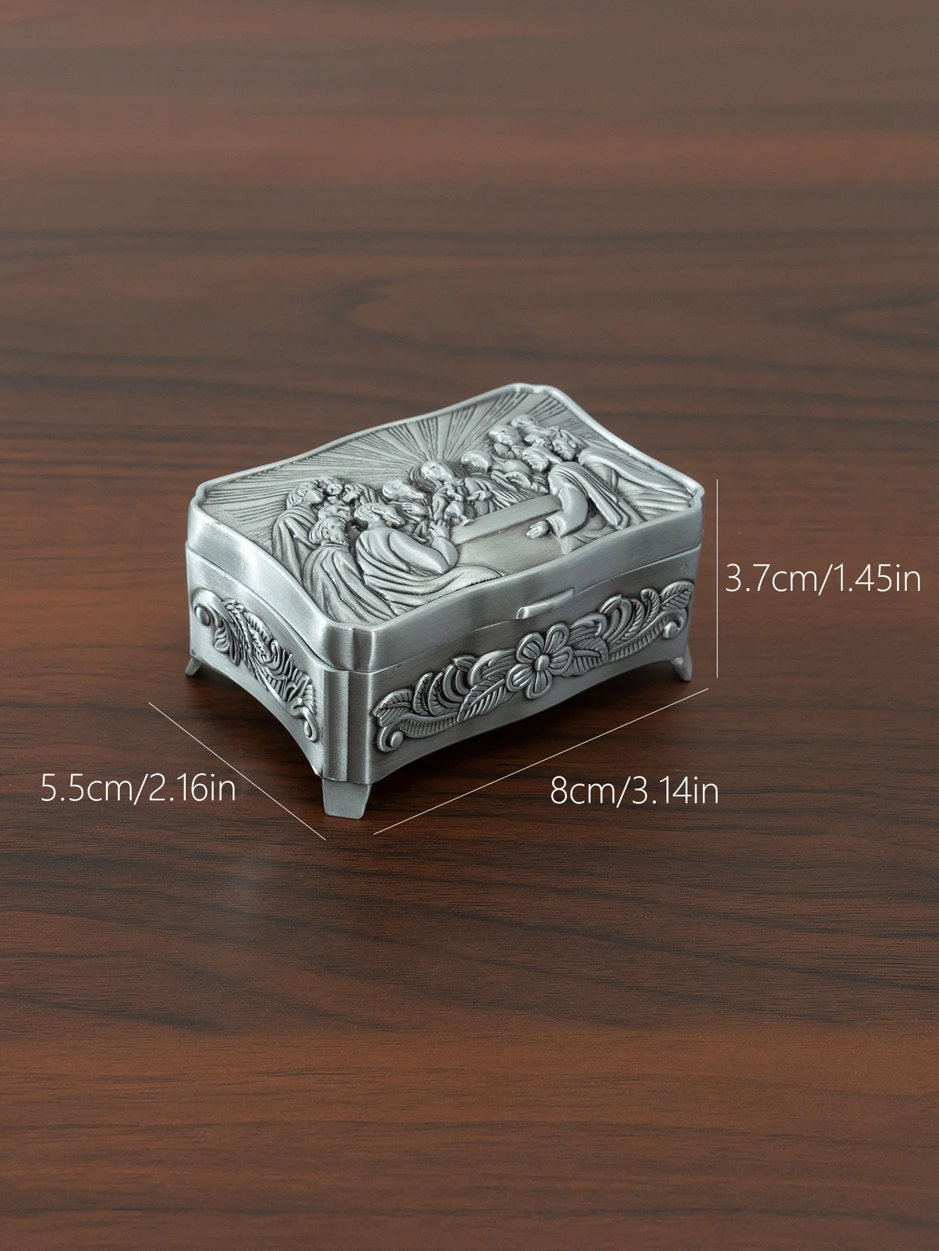 European retro metal crafts Last Supper jewelry storage box creative storage jewelry gift collection box wholesale relic box