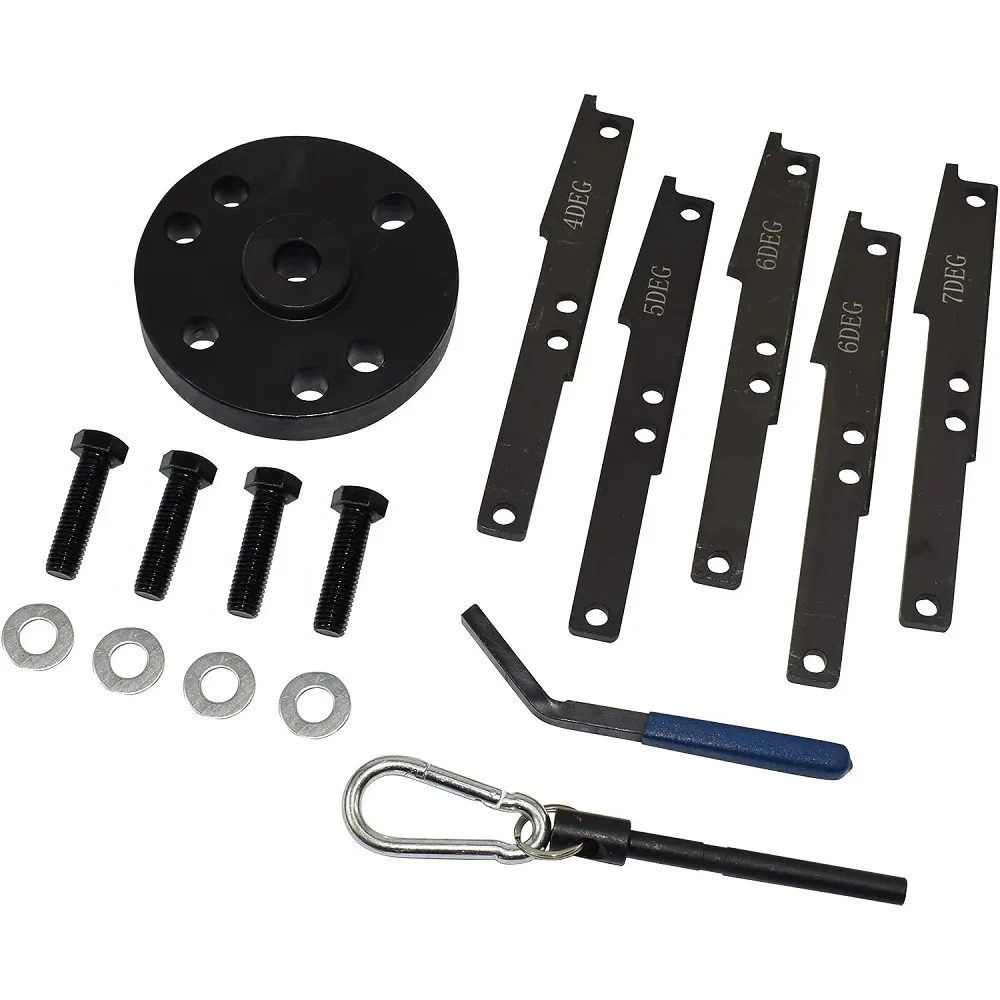 

Engine Brake Adjustment Tool With 4/5/6/7 Degree Wedge Car Timing Tool Kit Suitable For Cummins ISX QSX X15 Replace