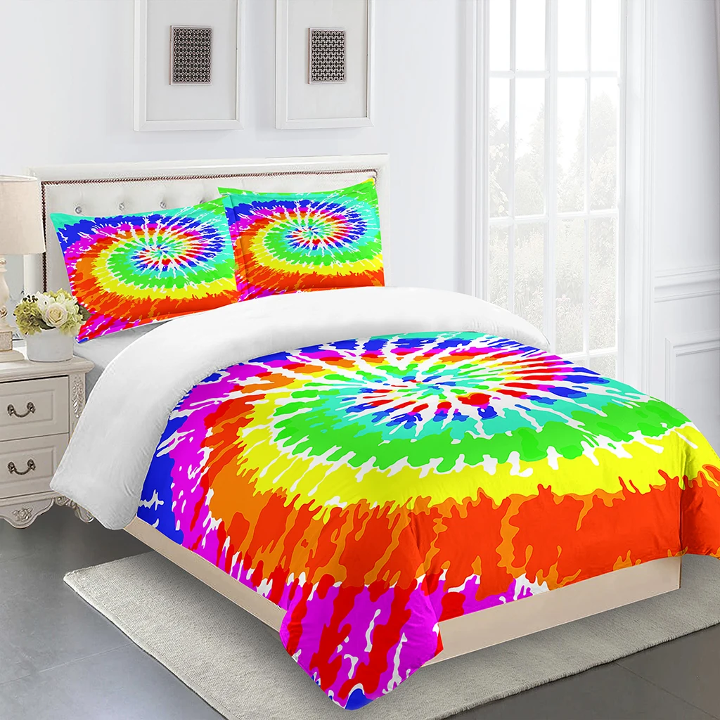 Imagem -02 - Aquarela Multi-color 3d Impresso Bedding Grupo Duvet Covers Fronhas Consolador Bedclothes