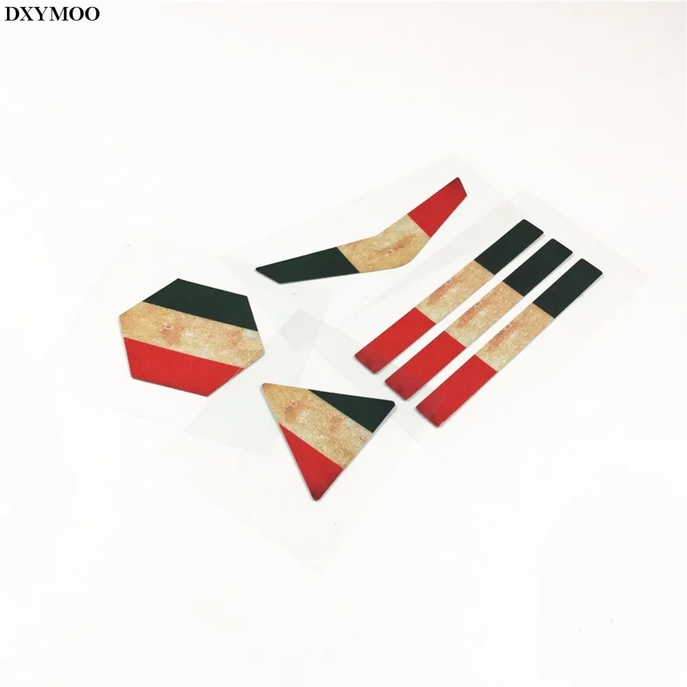 

6PCS National Flag Retro Vintage Italy Flag Reflective Car Stickers Motorcycle Helmet Vinyl Decal Bumpers