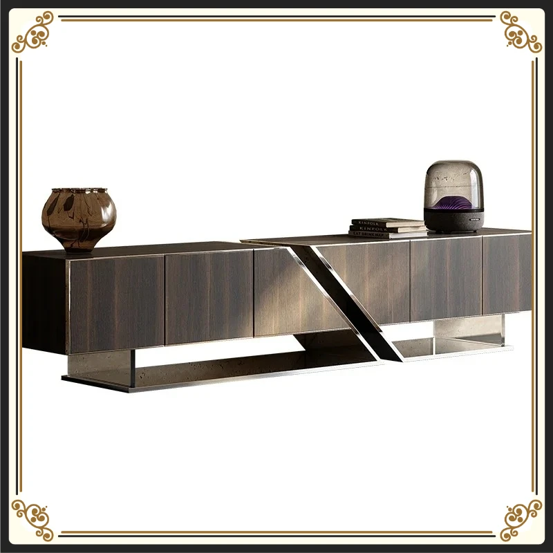 X-S  Modern TV Cabinet Luxury Storage Living Room Nordic Retro Tv Stands Entertainment Suporte Para Tv Trendy Furniture