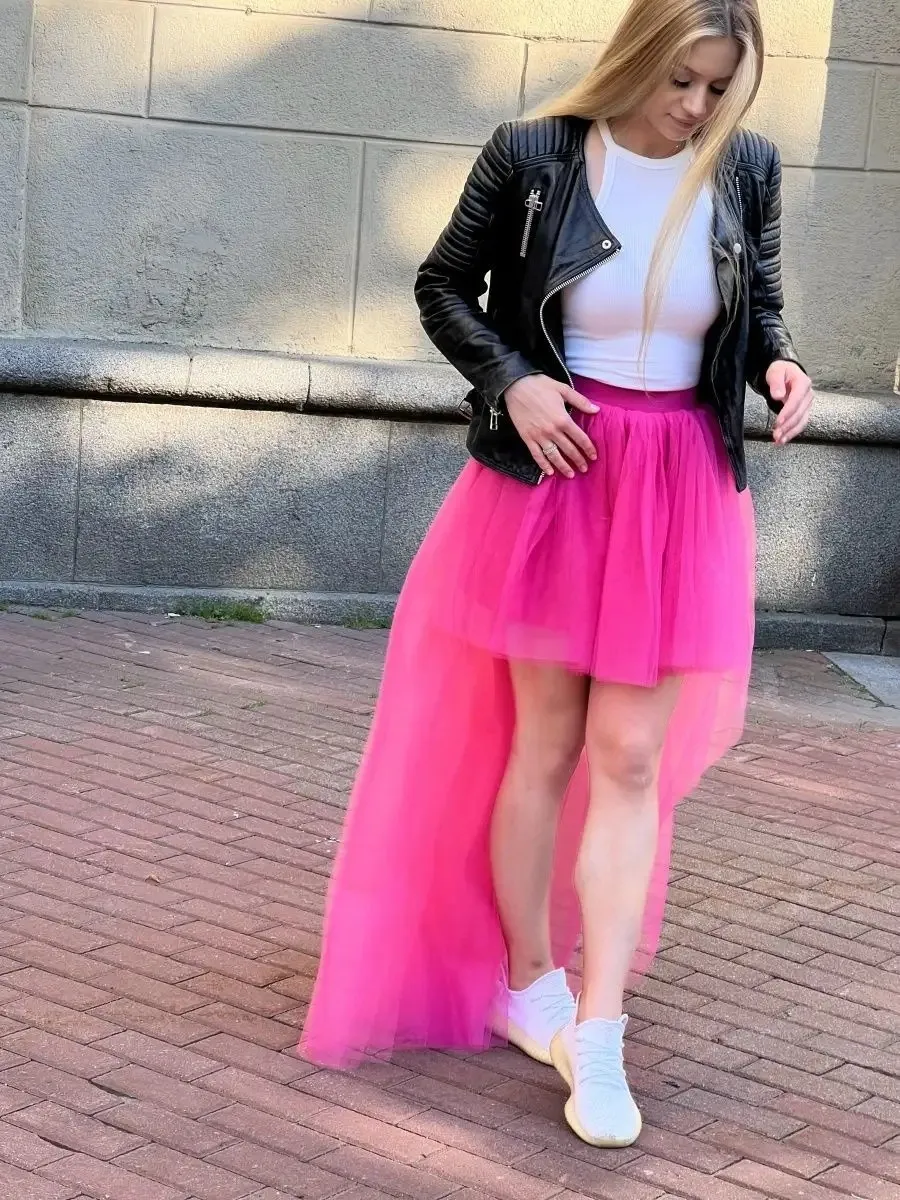 BABYONLINE Junpon Waist Cinching Petticoat For Women Simple Long Tulle Skirt, Adult Waves Underskirt Cocktail TUTU Skirt Goth