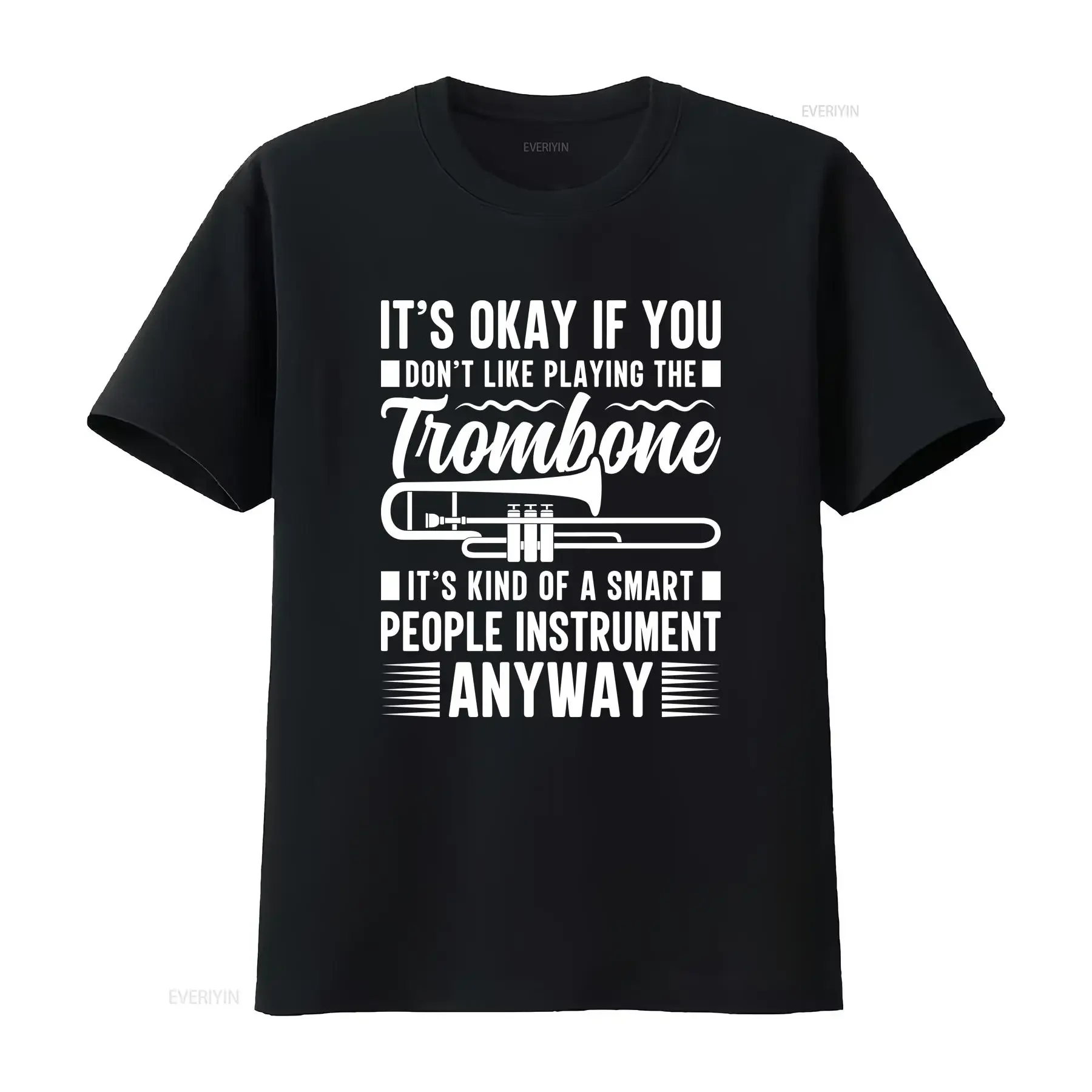 لا تحب لعب الترومبون تي شيرت لاعب مروحة المدرب الفرقة خمر غسلها أوم تنفس قليلا