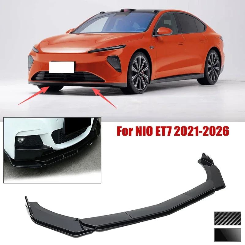 5pcs Front Bumper Shovel For NIO ET7 2021-2026 Spoiler Front Bumper Deflector Anti Scratch Protection Device Accessories