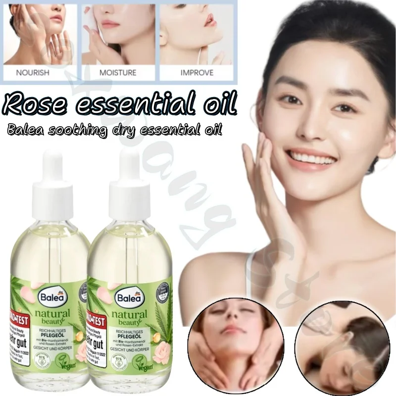Balea Rose Essential Oil Moisturizes Facial and Improves Dryness and Soothes Sensitive Redness Skin Refreshing Not Grey