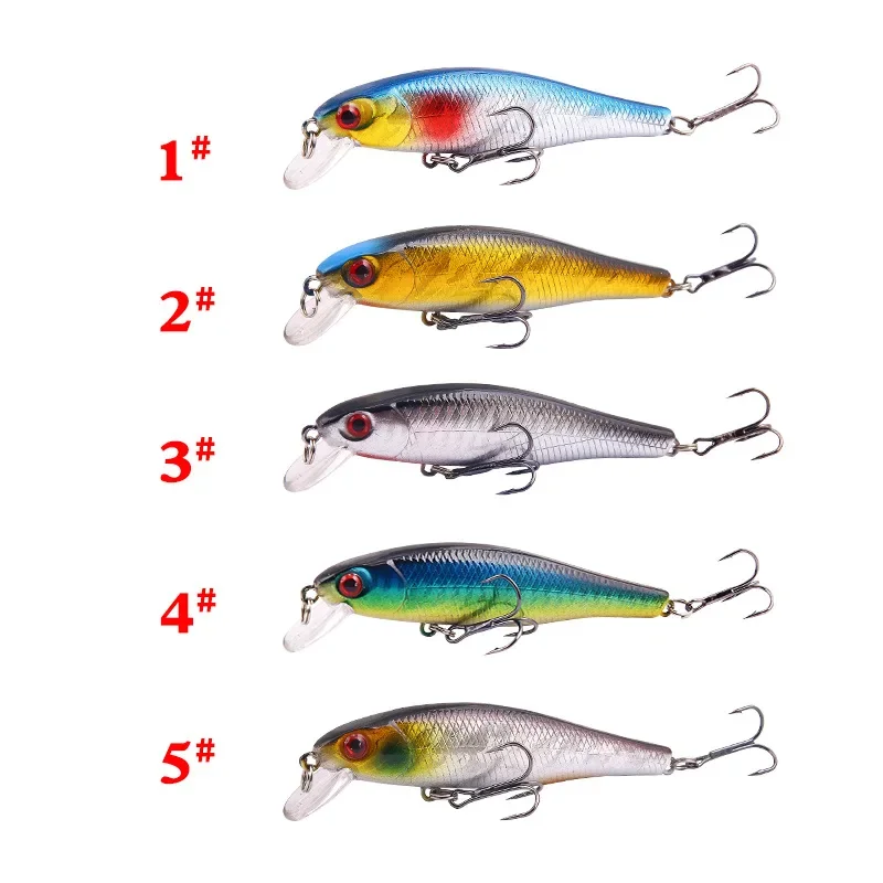 Lure Minnow 8.6cm 9.3g Simulated Bass Bait Plastic Electroplated Color Hard Artificial Fake Bait Swinging Death Temptation Jig