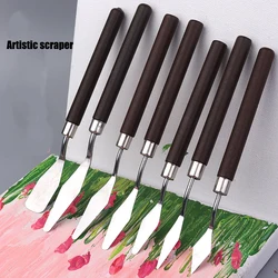 Acrylic Paint Watercolor Mixing  Art Oil Painting Scrapers Stainless Steel Gouache Paint Color Matching Oil Paint Mini Scrapers