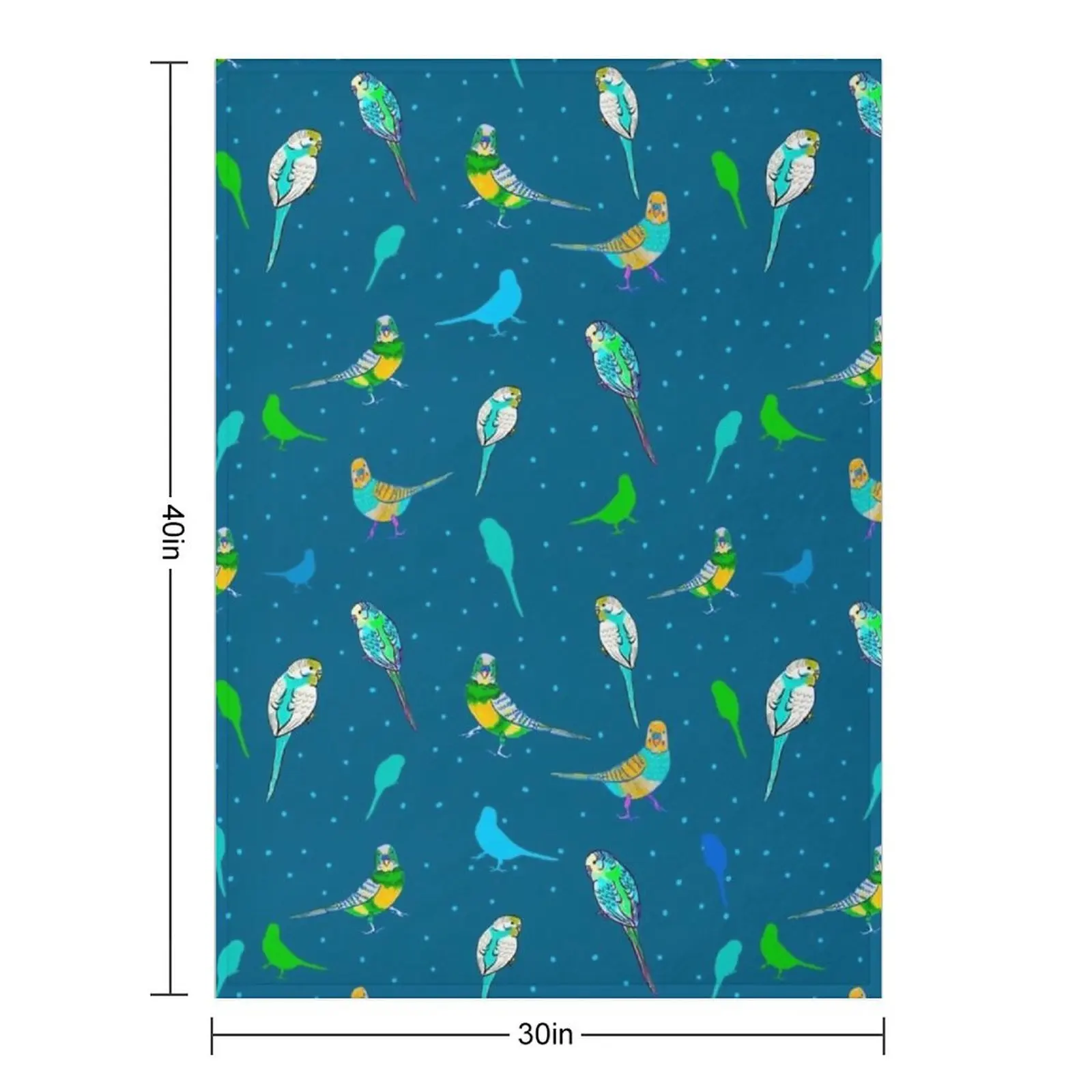 Multicoloured budgies on blue Throw Blanket For Baby Weighted Stuffeds Comforter blankets ands For Sofa Thin Blankets