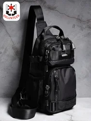 Bolso de hombro multibolsillo para hombre, bandolera de viaje de tela Oxford, informal, elegante, combina con todo, 2023, 1700