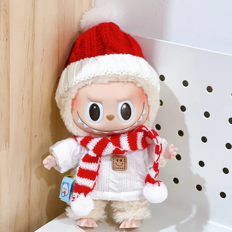 Labubu Lead Singer Wangwang Smiling Star Set Baby Clothes Vinyl Doll Doll Clothes, 17cm Clothing Accessories Set Christmas Gifts