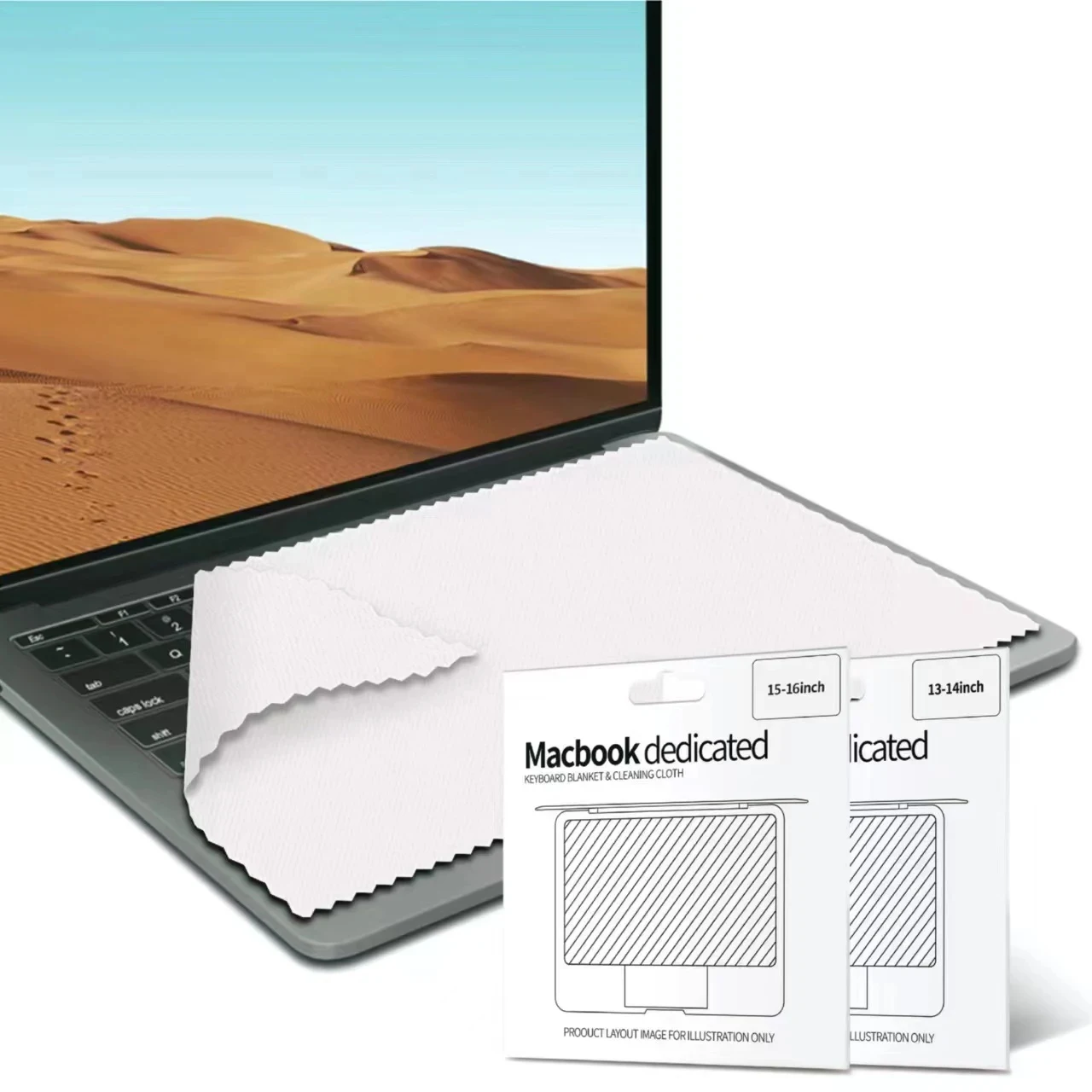 

Ткань для чистки вкладыша из микрофибры. Защита от отпечатков клавиатуры. Защита клавиатуры. Совместимая с MacBook Pro 13 дюймов, 14 дюймов, 15 дюймов, 16 дюймов.