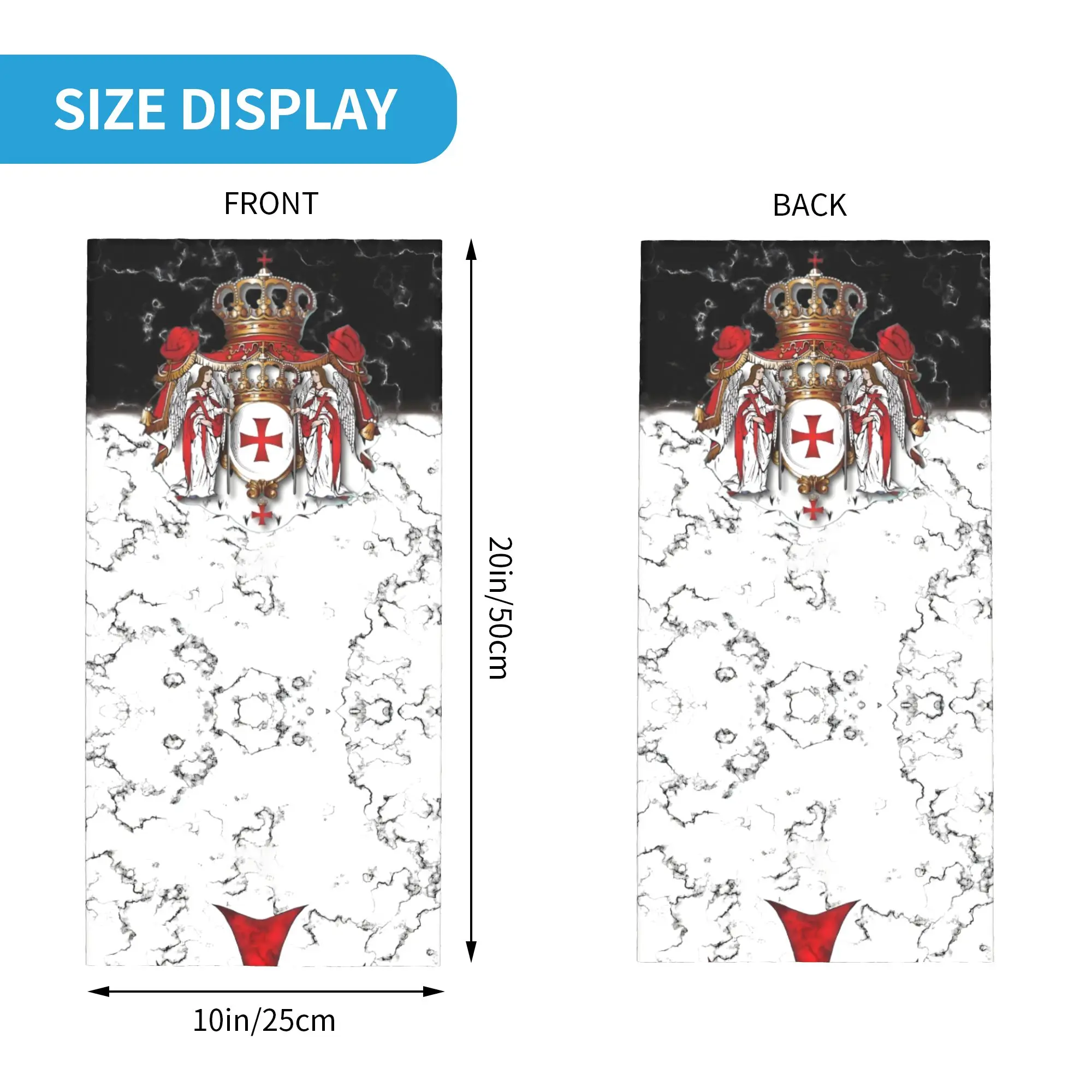 Custom Knights Templar Bandana Neck Warmer Women Men Winter Ski Hiking Scarf Gaiter Brave Rosary Crusader Warrior Face Cover