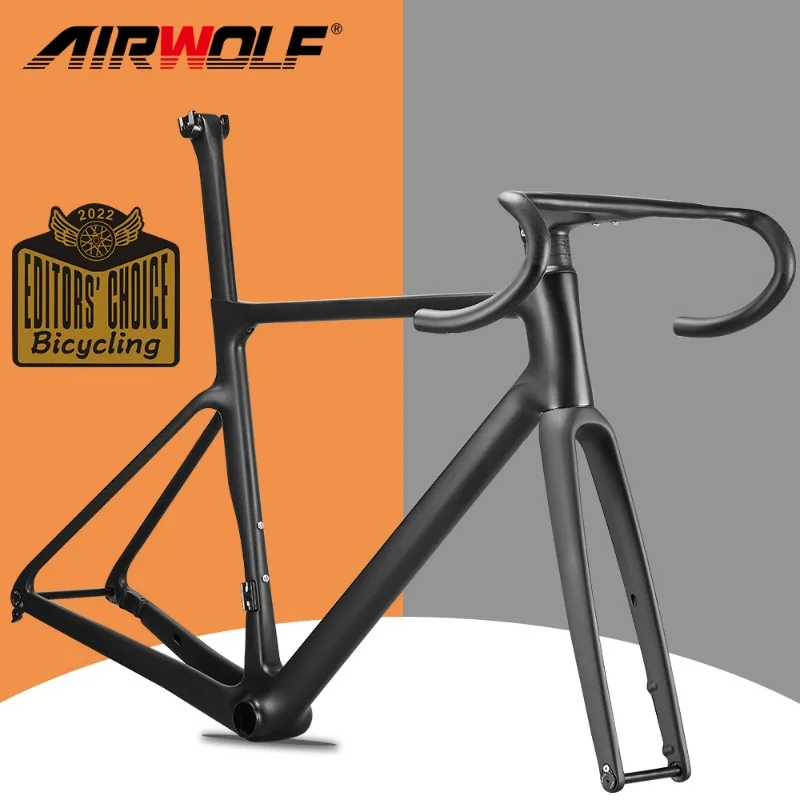 Airwolf T1100 Lightweight Carbon Road Frame BB386 Carbon Road Racing Bike Frame 142*12mm Disc Brake Bicycle Frame