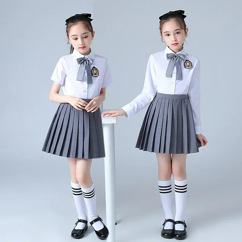 Children's choir performance uniform, primary and secondary skirt school students' poetry recitation performance uniform,