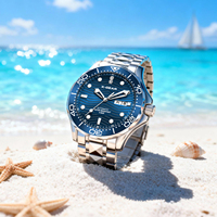 X-GEAR Men's Mechanical Automatic Watch Stainless Steel Ceramic Bezel Luminous Hands Wristwatch