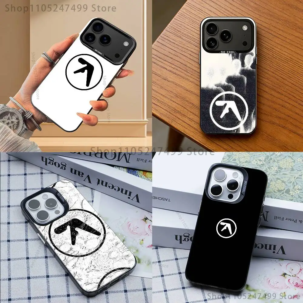 

A-Aphex Twin Phone Case For iPhone 17,16,15,14,13,12,11,Pro,Max,Plus,E,Air,Mini Black Tpu Cover