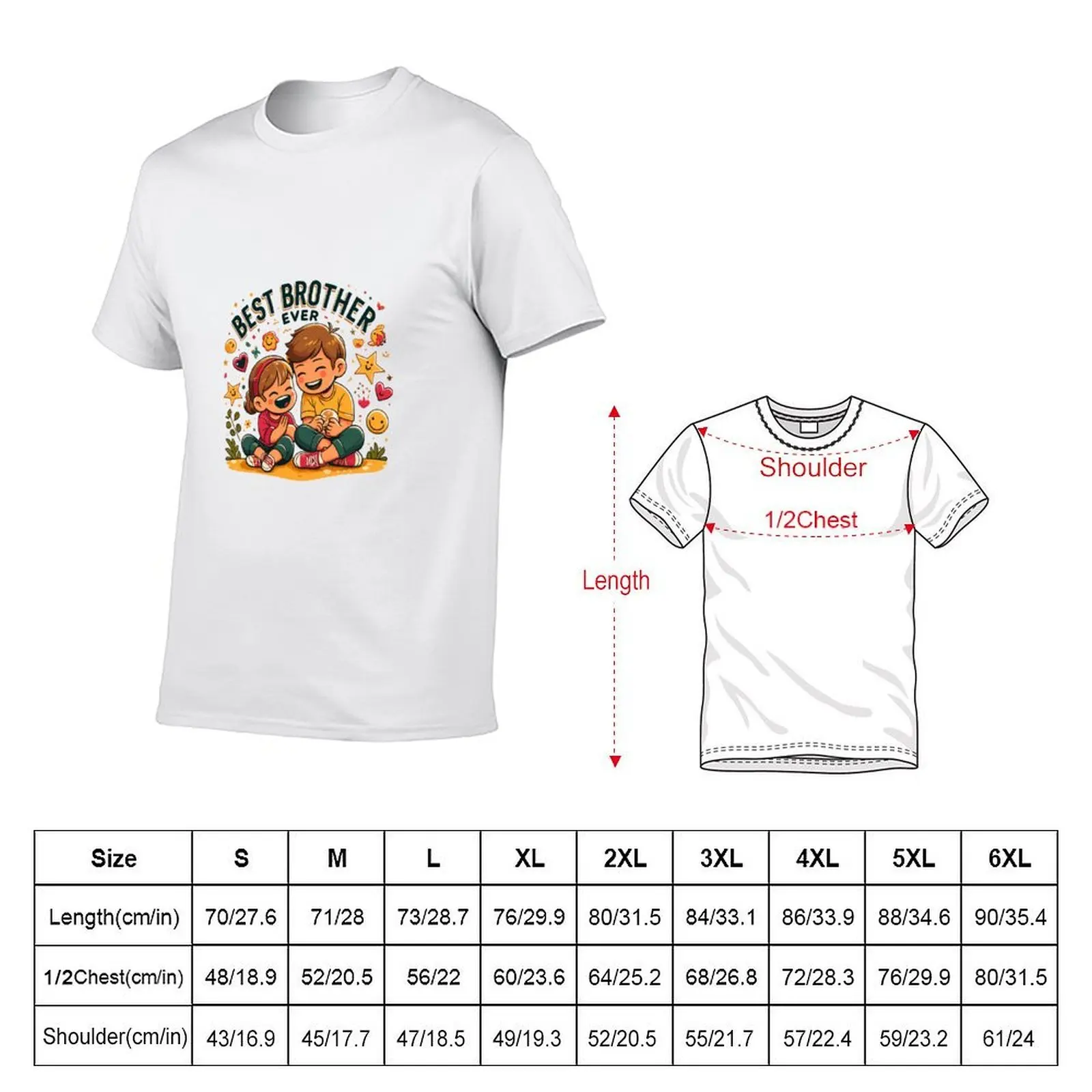 best big brother ever,national siblings day T-Shirt Street Style Casual Tee Shirt view 2