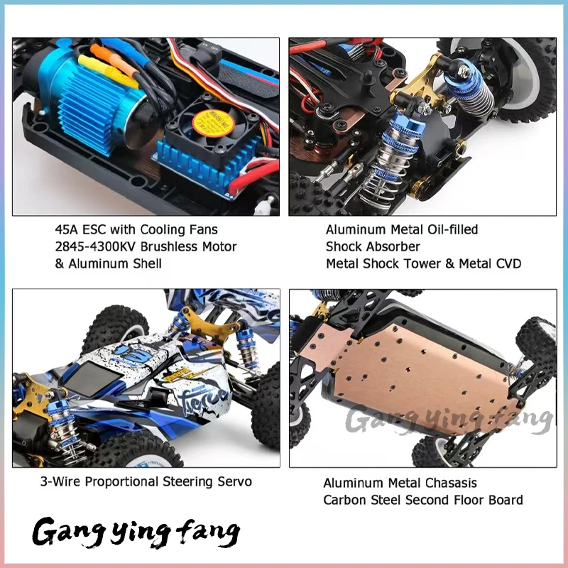 1/12 124017 Wltoys -V8  2.4G Racing RC Cars 4WD Brushless Motor 75Km/H High Speed Remote Control Off-road Drift Toys For Aduit