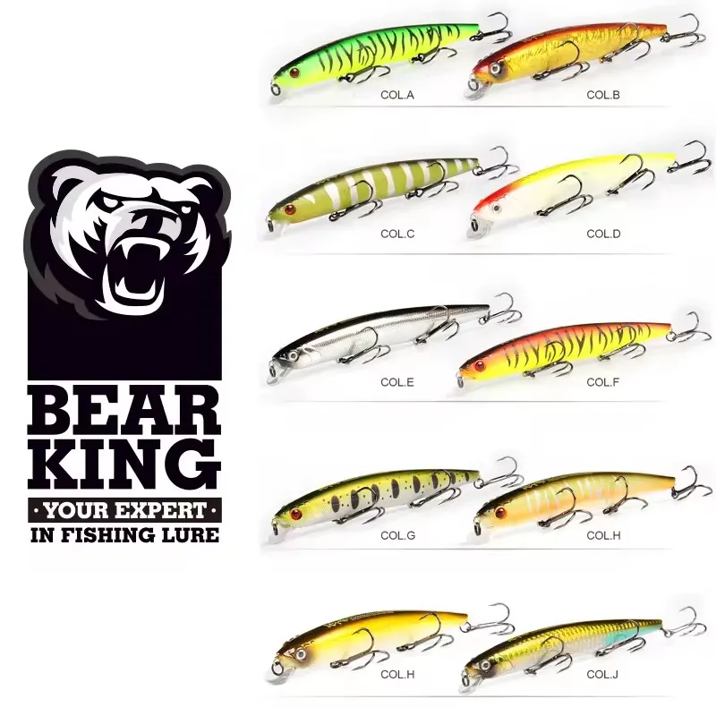 BEARKING 14cm 22g new Hot fishing gear shone lures minnow crank Tungsten weight system wobbler bait isca artificial view 4