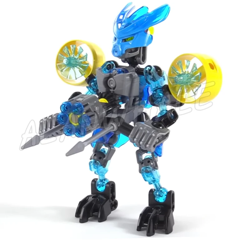 9types Bionicle Master Protector Fire Ice Earth Water Stone Jungle Pohatu Lewa Gali Building Block Toys Compatible With Model