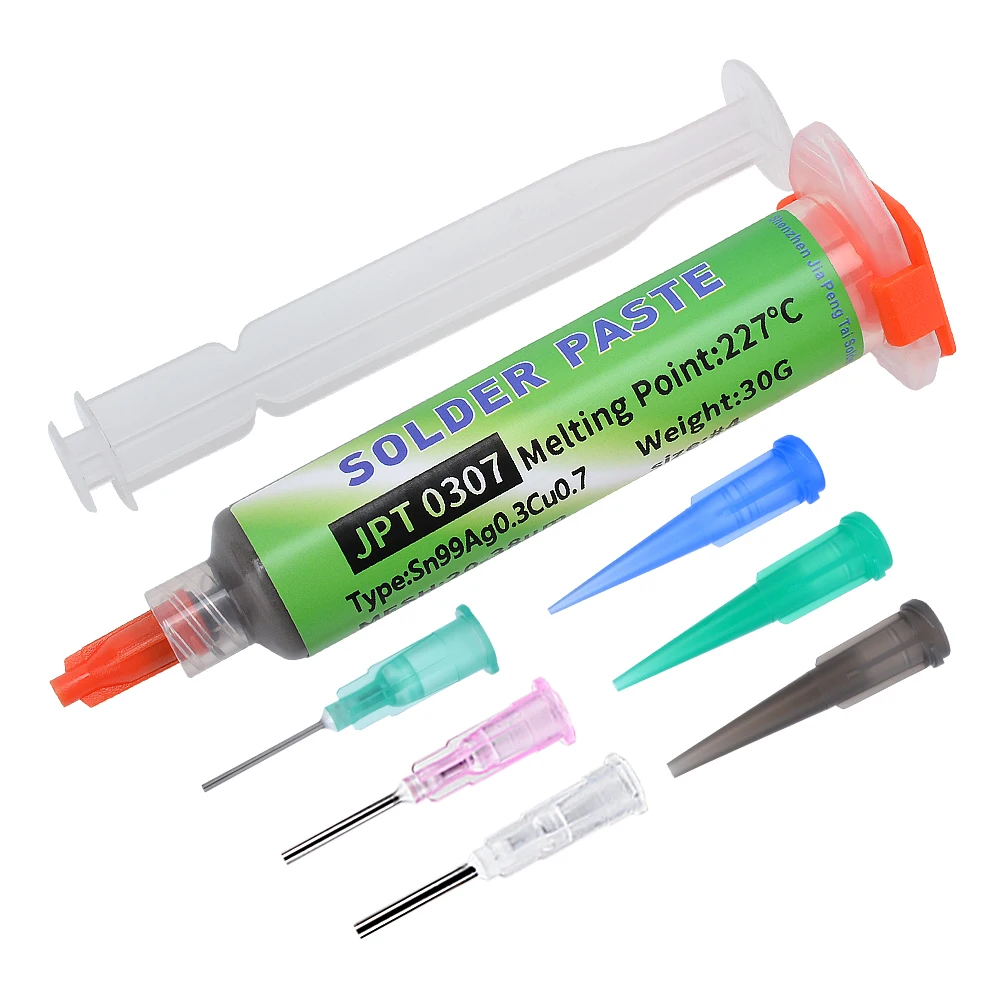 227 ℃ Bleifreie Lotpaste ROSH umweltfreundlich, waschfreies Silber mit Lötenpaste, geeignet für SMT-Oberflächenmontage