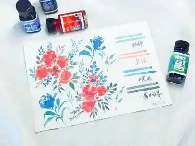 2022 New Color Non Block  Pen Gradient Color Ink Non Sparking Powder Ink Student Gift