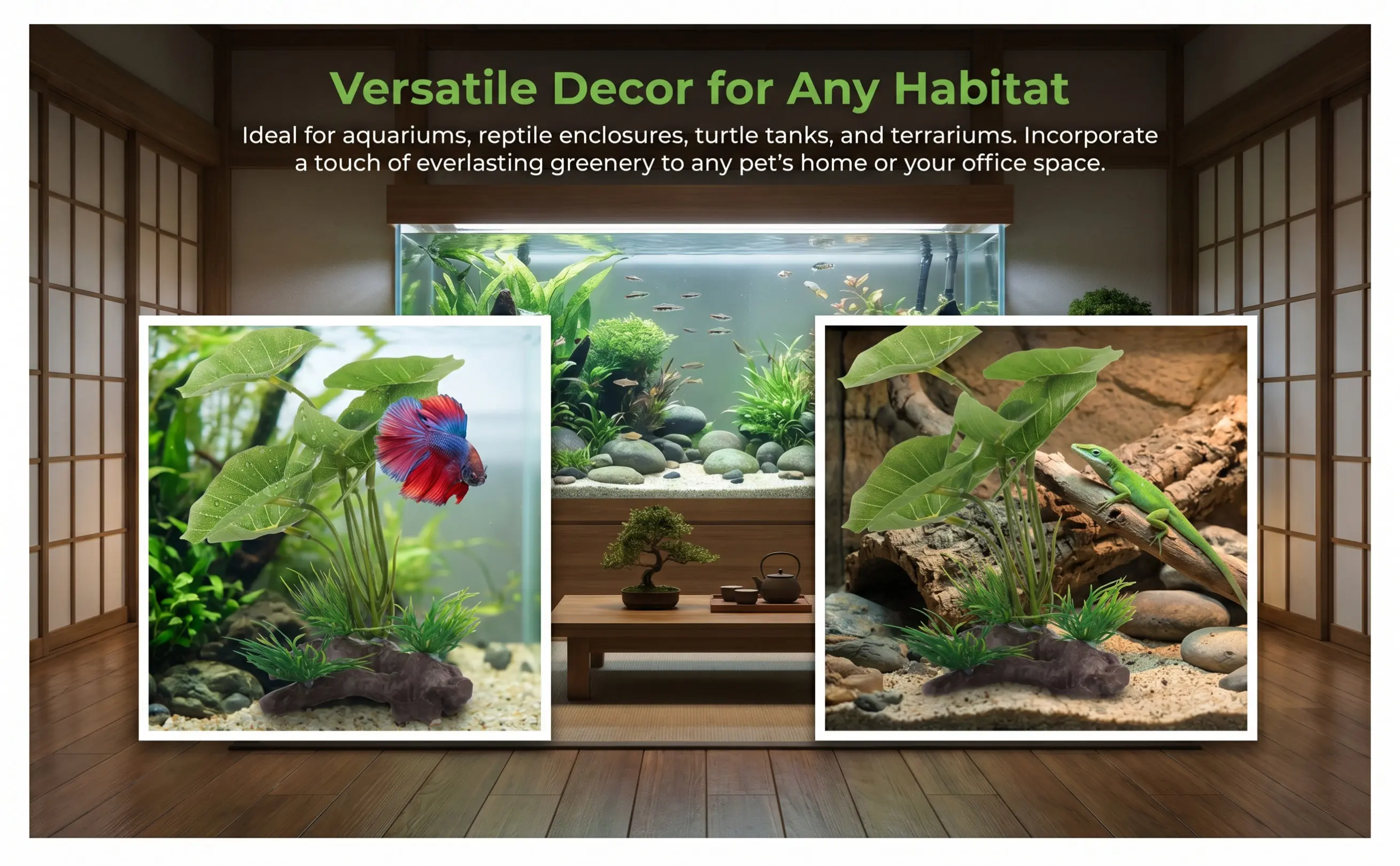 Planted Aquarium Care - Plantas de aquário de plástico com
