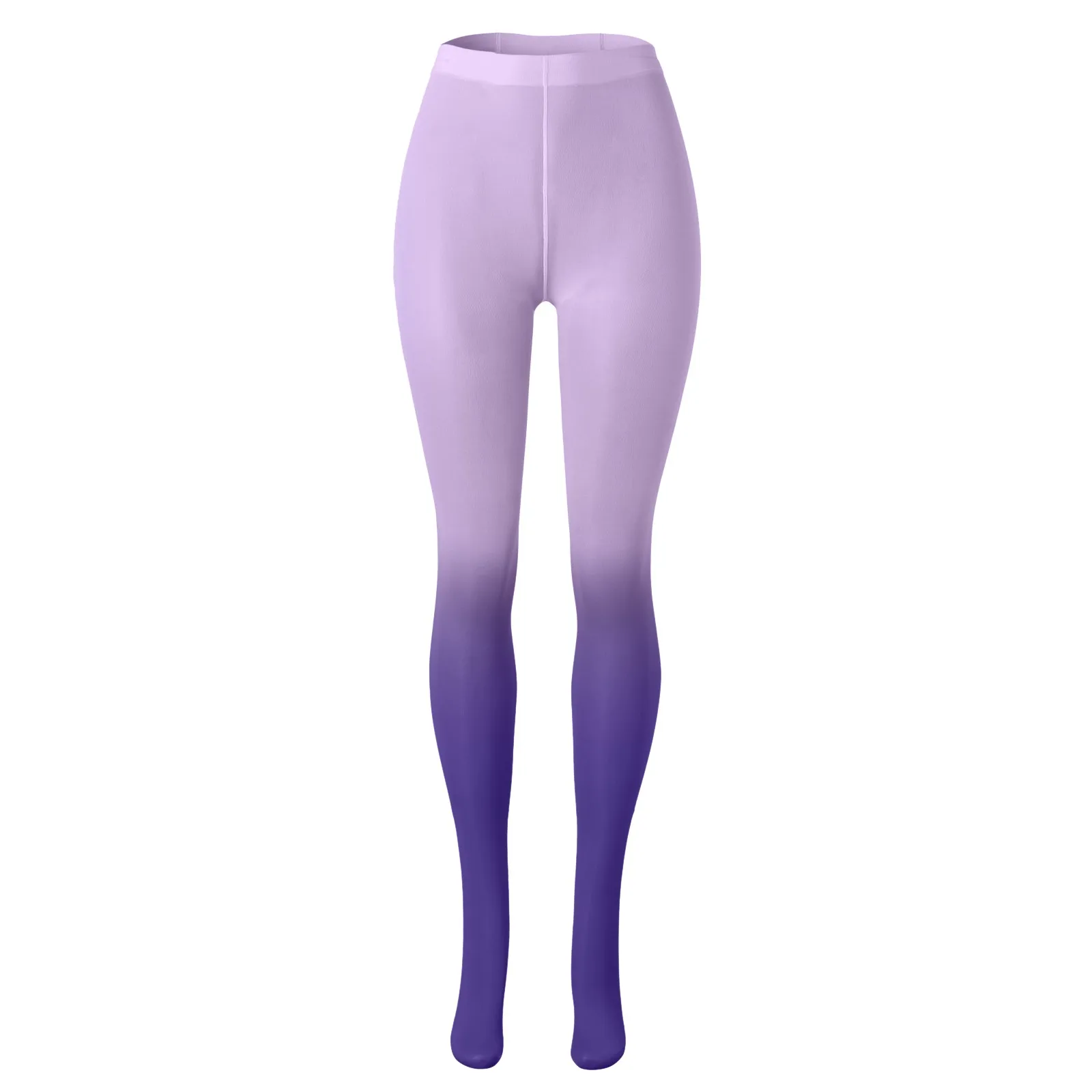 Sexy Hollow Out Mesh Sport Leggings para mulheres, calças compridas, apertadas, algodão, gradiente de cor, ver através