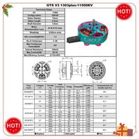 Durable-V3 1303 Plus Brushless Motor Drone Motor 6000KV For 2 Inch FPV Racing Drone Cinewhoop