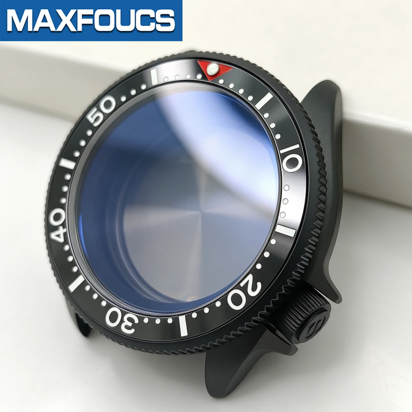 MM300 SRPD SKX Uhrengehäuse-Set Mattschwarze Uhrengehäuse MOD Uhrenteile NH NH35 NH36 4r36 4r35 Modifikationsteile Saphir Maßanfertigung – Detail 9