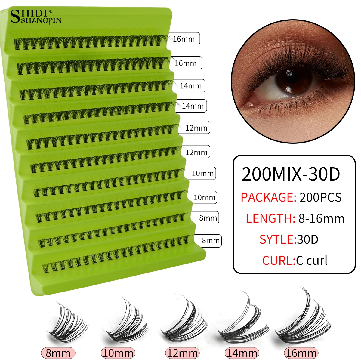 Diy lash clusters kits pinças cílios individuais olhar natural c onda fofo alado cils extensão de cílios postiços ferramentas de beleza