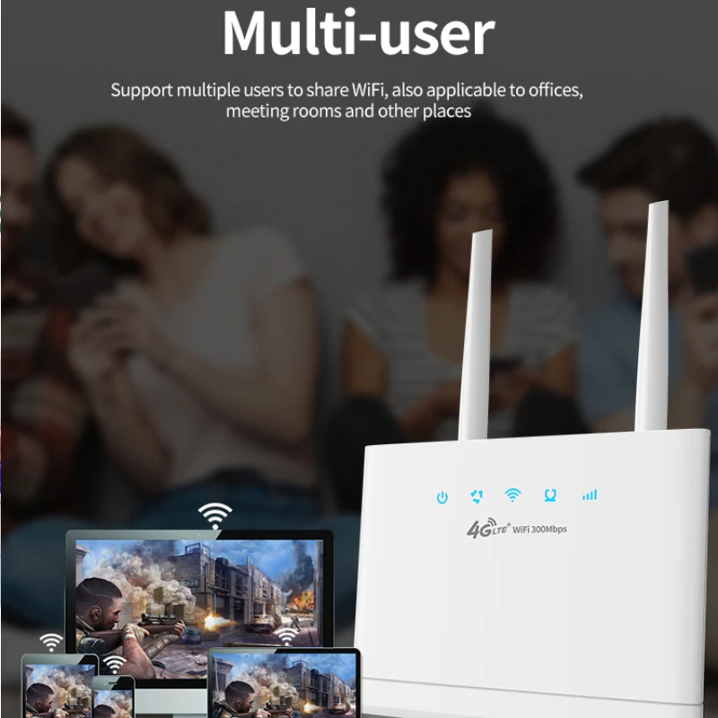 TIANJIE Unlocked RJ45 Gsm Modem 4g Lte Router 300Mbps 4g Wifi Router Brazil 3G/4G Routers Wi-fi Modems Any Chip Sim Card Slot