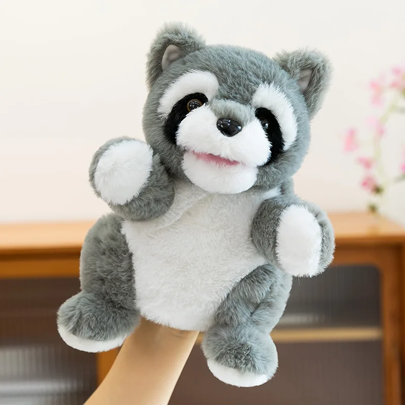 Stuffed Plush Animals Toys Hand Finger Story Puppet Kawaii Dolls Educational Pig Cat Gorilla Baby Toys  Children GIft H2