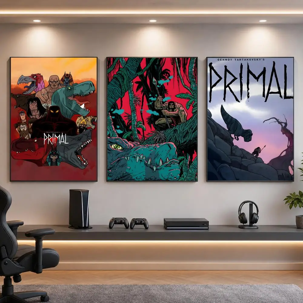 Series P-Primal Poster HD Removable Wall Art Gift Bedroom Lounge Dorm Office Gaming Cafe Bars
