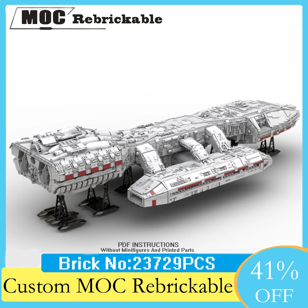 New MOC Classic Movie Battlestar Galactica Space Ship Building Blocks Model MOC-144769 Weapon Speed  Brick Toys Adults Gift