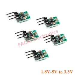 5pcs Mini DC-DC Automatic Buck Boost Regulated Power Module 1.8V 3V 3.7V 5V to 3.3V Step Down/Up Low Noise Regulated Charge Pump