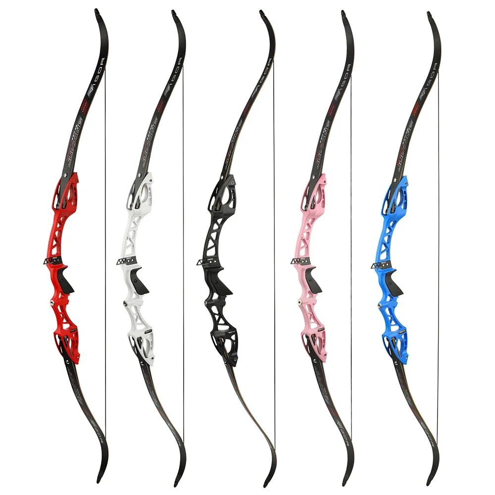 

JUNXING H8 Archery 25" Aluminum Bow Riser 20-40lbs 68inch Recurve Bow Limbs Adults Competitive Shooting Hunting Right Hand Bow
