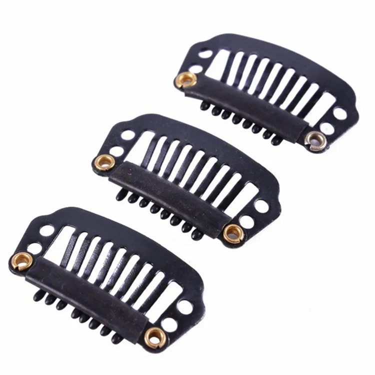 

28mm 8teeth Hair Extension Wigs Clips with Silicone Back for Hair Extensions Accessories Tools 12pcs