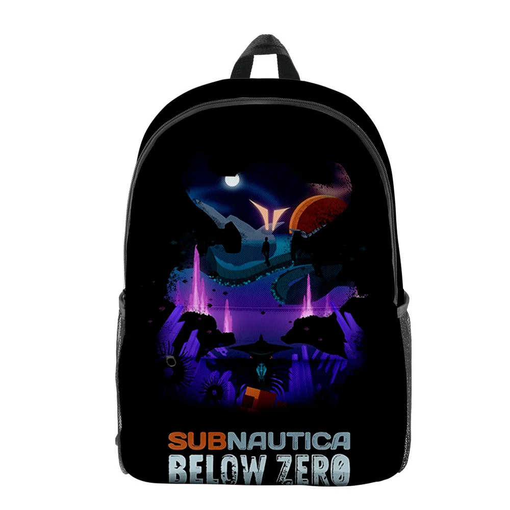 Harajuku Novelty Subnautica Below Zero pupil Bookbag Notebook Backpacks 3D Print Oxford Waterproof Boys/Girls Travel Backpacks