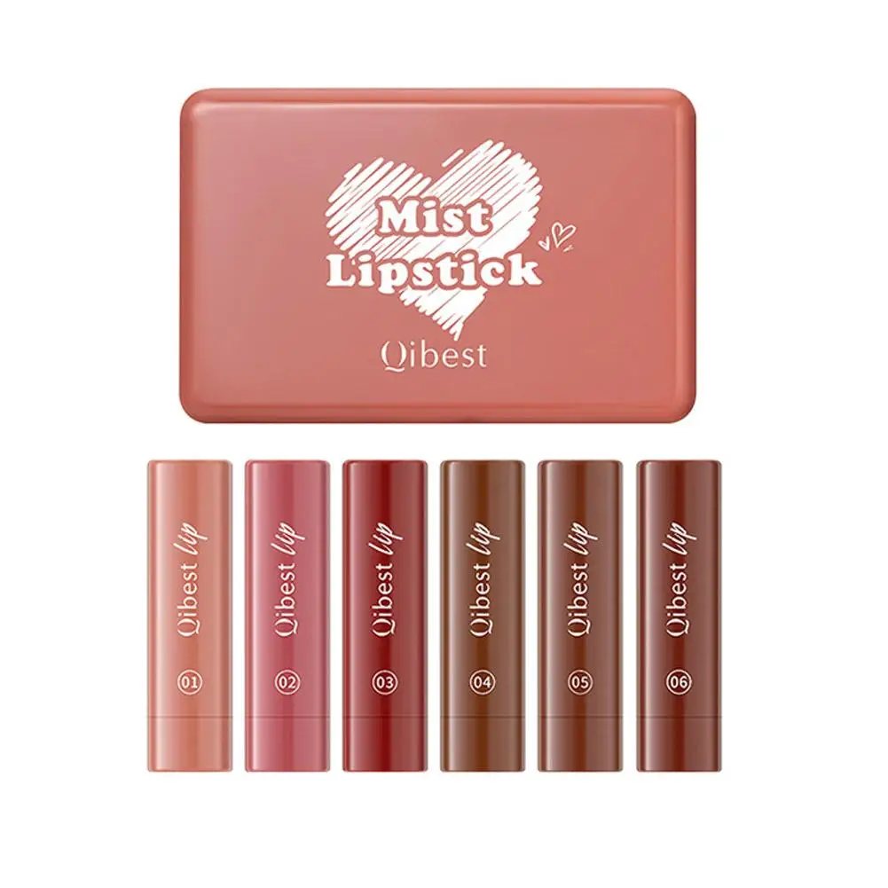 6 cores névoa veludo batom cônico gradiente lábio forro à prova dwaterproof água antiaderente contorno matiz lipliner lápis batom