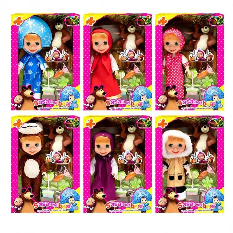 Hot New Cute Mashas and The Bears  Action Figures Cute Kawaii Girl Mashas Bear Model Toys Collectibles Toys Gifts Xmas