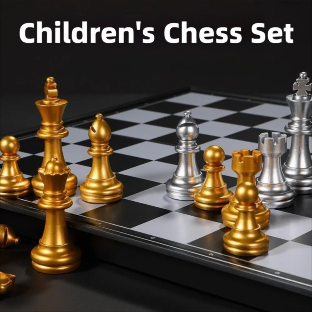 

Магнитный шахматный набор 25/32 см, складная магнитная доска для путешествий, портативная пластиковая международная шахматная игра, развивающая игра