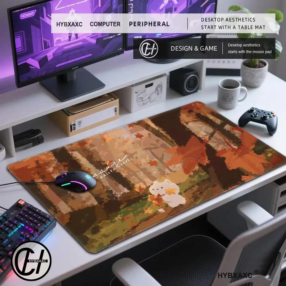Cute Kitten Pu Leather Mousepad Office Desk Mat Mouse Pad Computer Speed Type Carpet Mat Player Laptop Keyboard Cartoon HYBXAXC